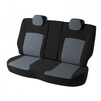 4 389 р. Чехлы для сидений (XA30) Lord Autofashion Дублин (жаккард) Toyota RAV4 XA305 5 дв. дорестайлинг (2005-2009) (Черный, вставка Стежок серый)  с доставкой в г. Вологда. Увеличить фотографию 2