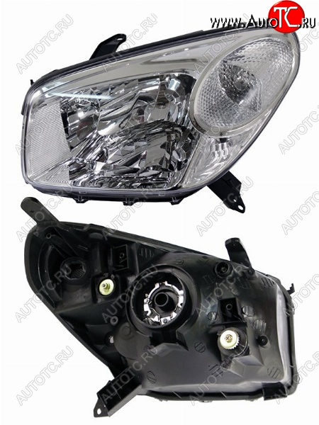 6 899 р. Левая фара (белый поворот) SAT  Toyota RAV4  CA20 (2003-2005) 3 дв. рестайлинг, 5 дв. рестайлинг  с доставкой в г. Вологда