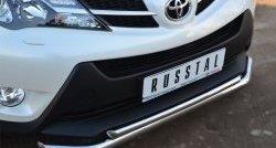 17 799 р. Защита переднего бампера (2 трубыØ63 и 42 мм, нержавейка) SLITKOFF Toyota RAV4 XA40 5 дв. дорестайлинг (2012-2015)  с доставкой в г. Вологда. Увеличить фотографию 3