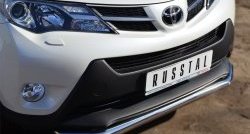 14 549 р. Одинарная защита переднего бампера диаметром 63 мм SLITKOFF Toyota RAV4 XA40 5 дв. дорестайлинг (2012-2015)  с доставкой в г. Вологда. Увеличить фотографию 2