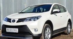 14 549 р. Одинарная защита переднего бампера диаметром 63 мм SLITKOFF Toyota RAV4 XA40 5 дв. дорестайлинг (2012-2015)  с доставкой в г. Вологда. Увеличить фотографию 4