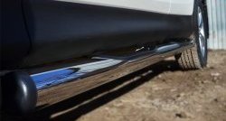 14 449 р. Защита порогов с пластиковыми вставками для ног из круглой трубы диаметром 76 мм Russtal Toyota RAV4 XA40 5 дв. дорестайлинг (2012-2015) (Защита порогов с со скосами на торцах (вариант 1))  с доставкой в г. Вологда. Увеличить фотографию 7