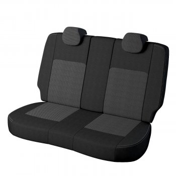 7 949 р. Чехлы для сидений Lord Autofashion Турин (экокожа, жаккард) Toyota RAV4 XA40 5 дв. дорестайлинг (2012-2015) (Чёрный, вставка жаккард Тома серый)  с доставкой в г. Вологда. Увеличить фотографию 2
