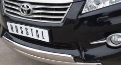 16 849 р. Защита переднего бампера (2 трубыØ75х42 мм, нержавейка) Russtal Toyota RAV4 XA30 5 дв. 2-ой рестайлинг (2010-2013)  с доставкой в г. Вологда. Увеличить фотографию 2
