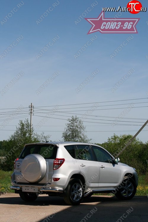 11 294 р. Защита заднего бампера из боковых уголков (d76) на стандарт Souz-96 Toyota RAV4 XA30 5 дв. 2-ой рестайлинг (2010-2013)  с доставкой в г. Вологда
