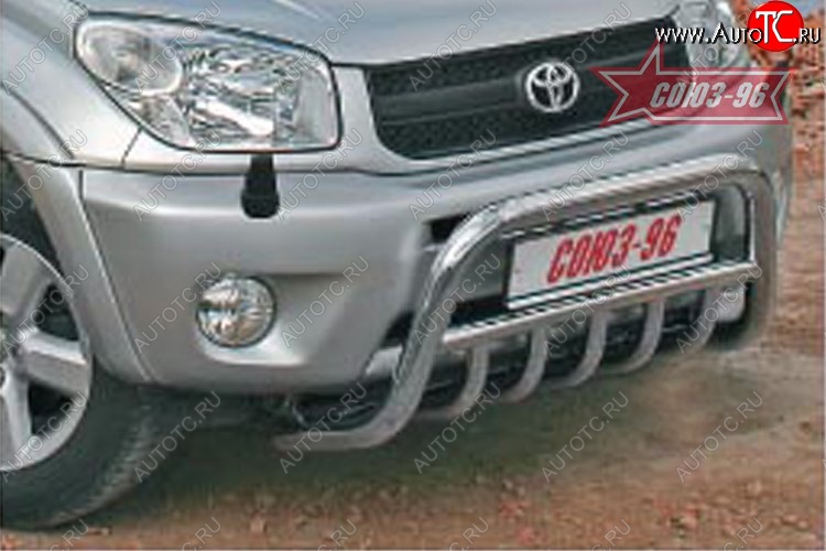 14 804 р. Защита переднего бампера Souz-96 (d60) Toyota RAV4 CA20 5 дв. дорестайлинг (2000-2003)  с доставкой в г. Вологда