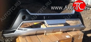 5 949 р. Накладка на передний бампер SuvStyle v2 Toyota RAV4 XA40 5 дв. дорестайлинг (2012-2015) (Неокрашенная)  с доставкой в г. Вологда