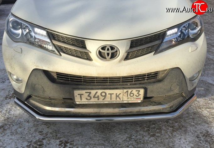 8 799 р. Одинарная защита переднего бампера d63.5 мм Металл Дизайн Toyota RAV4 XA40 5 дв. дорестайлинг (2012-2015) (полированная нержавейка)  с доставкой в г. Вологда