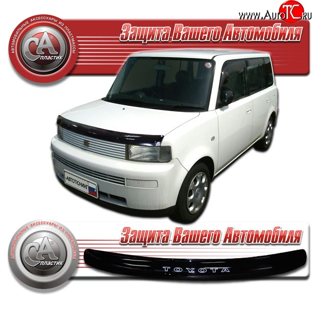 1 899 р. Дефлектор капота CA Plastic  Toyota Scion  XB (2002-2025) (Classic черный, Без надписи)  с доставкой в г. Вологда