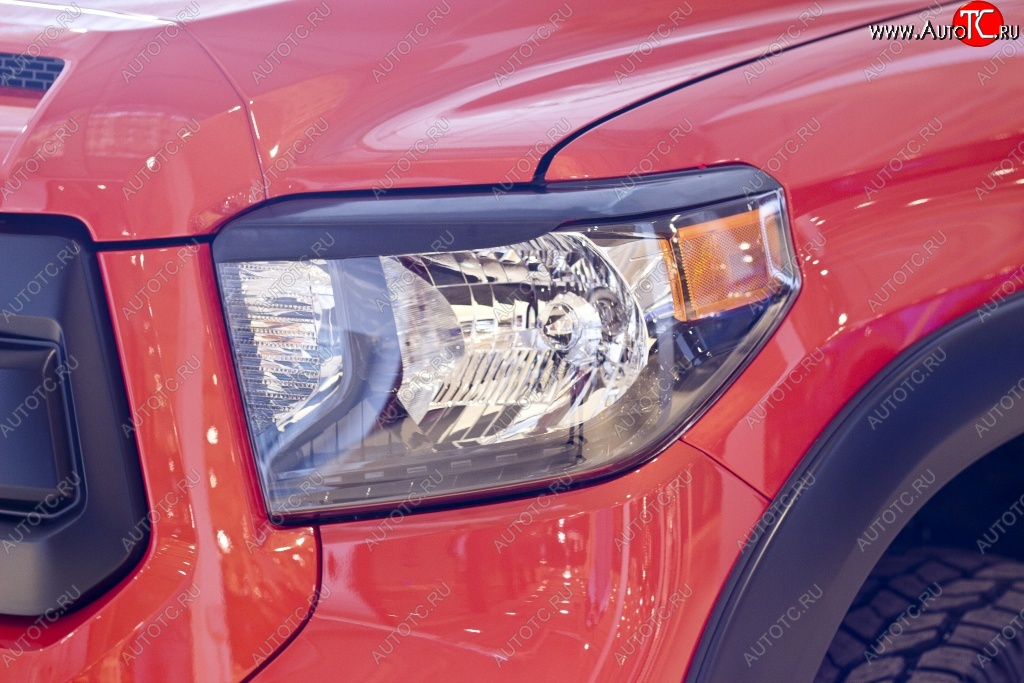 1 249 р. Реснички на фары RA Toyota Tundra XK50 2-ой рестайлинг (2013-2022) (Неокрашенные)  с доставкой в г. Вологда