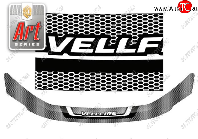 2 399 р. Дефлектора окон CA-Plastiс  Toyota Vellfire (2008-2015) (Серия Art графит)  с доставкой в г. Вологда