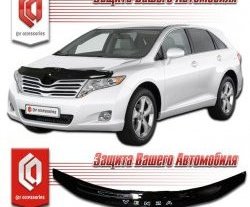 2 199 р. Дефлектор капота CA-Plastic Toyota Venza GV10 рестайлинг (2012-2016) (Classic черный, Без надписи)  с доставкой в г. Вологда. Увеличить фотографию 2
