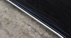 12 299 р. Защита порогов из круглой трубы диаметром 63 мм Russtal Toyota Venza GV10 рестайлинг (2012-2016) (Защита порогов с со скосами на торцах (вариант 1))  с доставкой в г. Вологда. Увеличить фотографию 2
