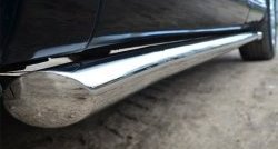 12 299 р. Защита порогов из круглой трубы диаметром 63 мм Russtal Toyota Venza GV10 рестайлинг (2012-2016) (Защита порогов с со скосами на торцах (вариант 1))  с доставкой в г. Вологда. Увеличить фотографию 3