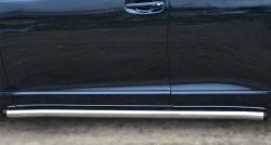 12 299 р. Защита порогов из круглой трубы диаметром 63 мм Russtal Toyota Venza GV10 рестайлинг (2012-2016) (Защита порогов с со скосами на торцах (вариант 1))  с доставкой в г. Вологда. Увеличить фотографию 5