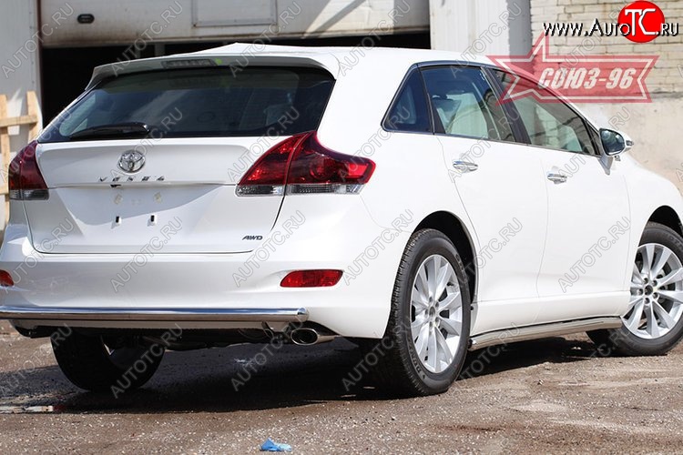 1 043 р. Защита заднего бампера рестайлинг Souz-96 Middle (d60) Toyota Venza GV10 дорестайлинг (2008-2012)  с доставкой в г. Вологда