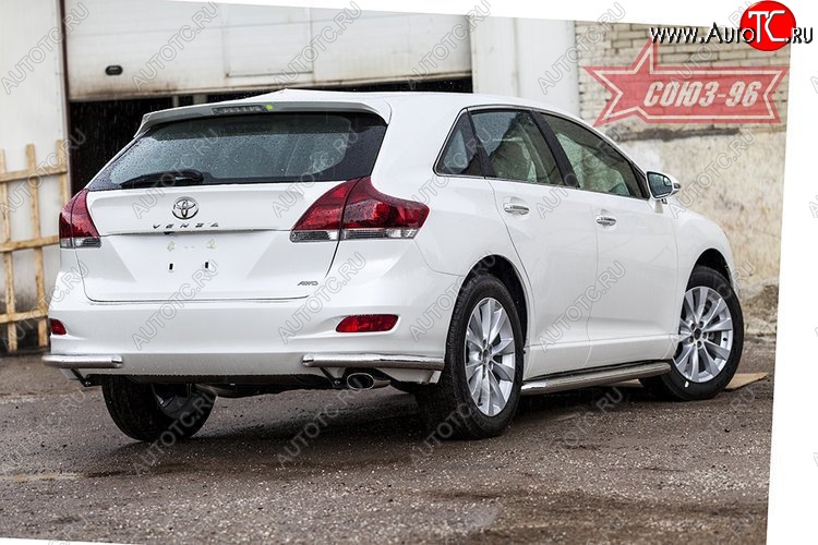 9 539 р. Защита заднего бампера из боковых уголков Souz-96 (d60) Toyota Venza GV10 дорестайлинг (2008-2012)  с доставкой в г. Вологда