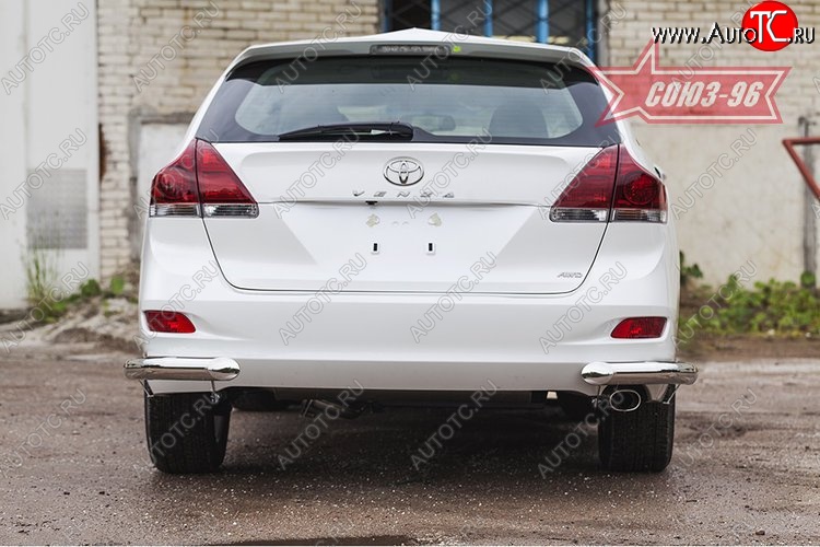 12 419 р. Защита заднего бампера из боковых уголков Souz-96 (d76) Toyota Venza GV10 дорестайлинг (2008-2012)  с доставкой в г. Вологда
