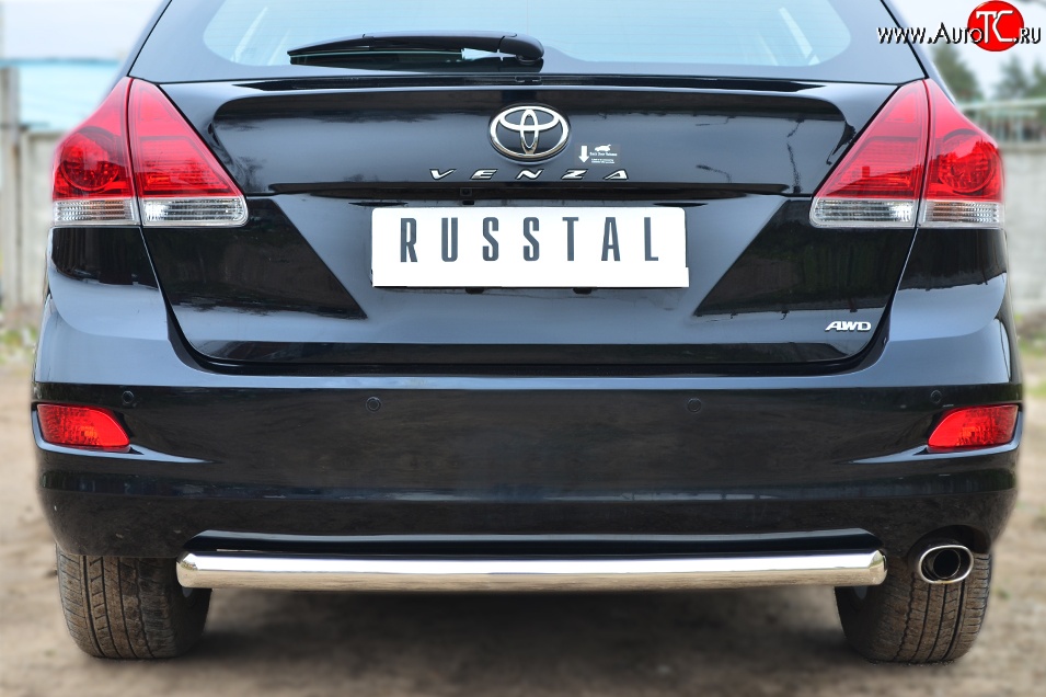 13 549 р. Одинарная защита заднего бампера из трубы диаметром 63 мм SLITKOFF Toyota Venza GV10 рестайлинг (2012-2016)  с доставкой в г. Вологда