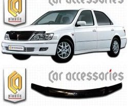 1 899 р. Дефлектор капота CA-Plastic  Toyota Vista  V50 (2000-2003) рестайлинг седан (серия Classic черный, Без надписи)  с доставкой в г. Вологда. Увеличить фотографию 2