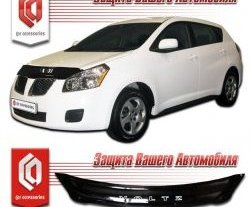 1 999 р. Дефлектор капота CA-Plastic Toyota Voltz (2008-2010) (серия Classic черный, Без надписи)  с доставкой в г. Вологда. Увеличить фотографию 2