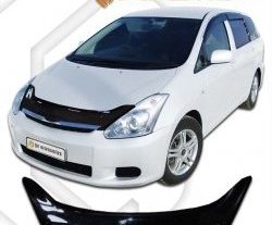3 199 р. Дефлектор капота CA-Plastic Toyota Wish XE10 дорестайлинг (2003-2005) (серия Classic черный, Без надписи)  с доставкой в г. Вологда. Увеличить фотографию 2