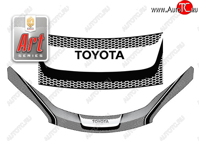 2 399 р. Дефлектор капота CA-Plastic  Toyota Wish  XE20 (2009-2017) дорестайлинг, рестайлинг (Серия Art черная)  с доставкой в г. Вологда