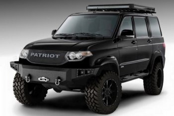 8 499 р. Решетка радиатора CrTuning - Чёрный БРУТ Уаз Патриот 3163 5-дв. 1-ый рестайлинг (2014-2016) (Без надписи PATRIOT)  с доставкой в г. Вологда. Увеличить фотографию 7