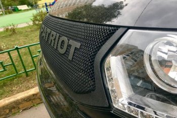 8 499 р. Решетка радиатора CrTuning - Чёрный БРУТ Уаз Патриот 3163 5-дв. 1-ый рестайлинг (2014-2016) (Без надписи PATRIOT)  с доставкой в г. Вологда. Увеличить фотографию 4