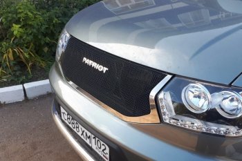 12 499 р. Решетка радиатора CrTuning Уаз Патриот 3163 5-дв. 1-ый рестайлинг (2014-2016) (Сетка черная, С надписью PATRIOT)  с доставкой в г. Вологда. Увеличить фотографию 6