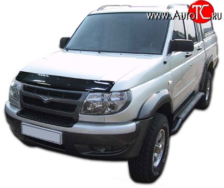 4 599 р. Дефлектор капота NovLine Уаз Патриот Спорт (2012-2013)  с доставкой в г. Вологда