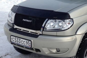 12 499 р. Решетка радиатора CrTuning Уаз Патриот 23632 дорестайлинг пикап (2008-2014) (Сетка черная, С надписью PATRIOT, Неокрашенная)  с доставкой в г. Вологда. Увеличить фотографию 7