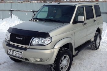 12 499 р. Решетка радиатора CrTuning Уаз Патриот 23632 дорестайлинг пикап (2008-2014) (Сетка черная, С надписью PATRIOT, Неокрашенная)  с доставкой в г. Вологда. Увеличить фотографию 3