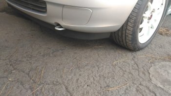 579 р. Универсальная губа (юбка) переднего бампера Cruze Style Renault Clio KH98 дорестайлинг универсал (2012-2016)  с доставкой в г. Вологда. Увеличить фотографию 5