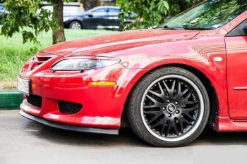 Универсальный гибкий сплиттер переднего бампера Sport Lexus ES250 XV60 дорестайлинг (2012-2015)