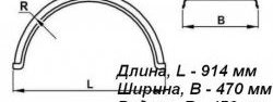 1 239 р. Крыло К-470 (круглое) Master-Plast Hino 300 (2010-2025)  с доставкой в г. Вологда. Увеличить фотографию 2