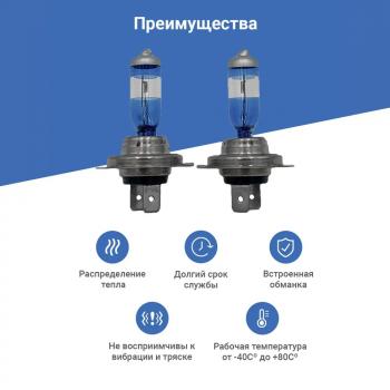 639 р. Лампа галогенная (Н7/12v/55w, +200% Plasma effect, 2 шт.) MITSUMORO Ford Ranger DoubleCab рестайлинг (2015-2021)  с доставкой в г. Вологда. Увеличить фотографию 3