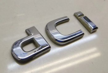 1 079 р. Эмблема крышки багажника dCi Mitsubishi Pajero Pinin 1 5 дв. (1999-2005) (Хром)  с доставкой в г. Вологда. Увеличить фотографию 1