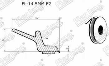 287 р. Универсальный уплотнитель FlexLine (на самоклеящейся основе, лепесток 9 mm, 1 погонный метр) Honda Pilot YF1 дорестайлинг (2002-2005)  с доставкой в г. Вологда. Увеличить фотографию 2