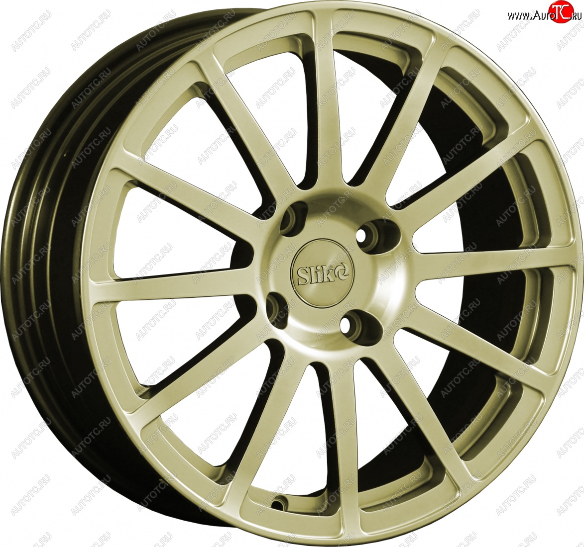 25 599 р. Кованый диск Slik classik R17x7.5 Золотой (G) 7.5x17 KIA Sorento XM рестайлинг (2012-2015) 5x114.3xDIA67.1xET35.0 (Цвет: G)