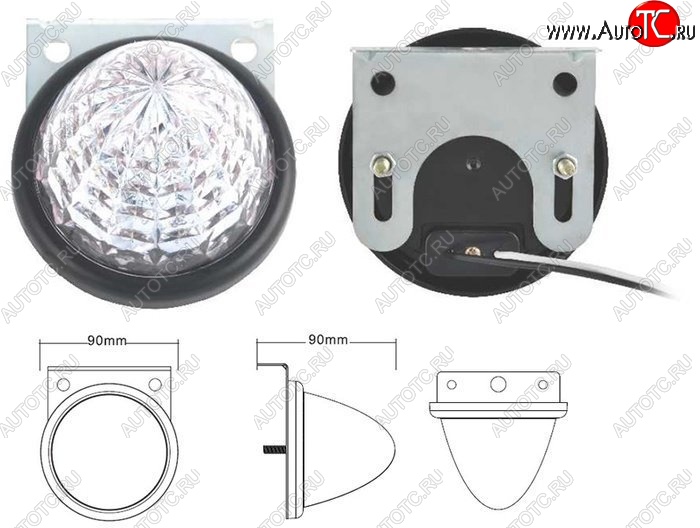 133 р. Универсальный поворотник диодный SAT (12V/24V, белый) CITROEN Jumper 250 (2006-2014) (12V)  с доставкой в г. Вологда