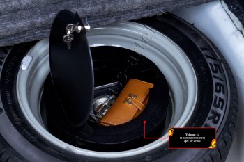 2 669 р. Тайник в запасное колесо RA Mercedes-Benz CL class W215 (1999-2006) (Для колес размером от R14)  с доставкой в г. Вологда. Увеличить фотографию 5