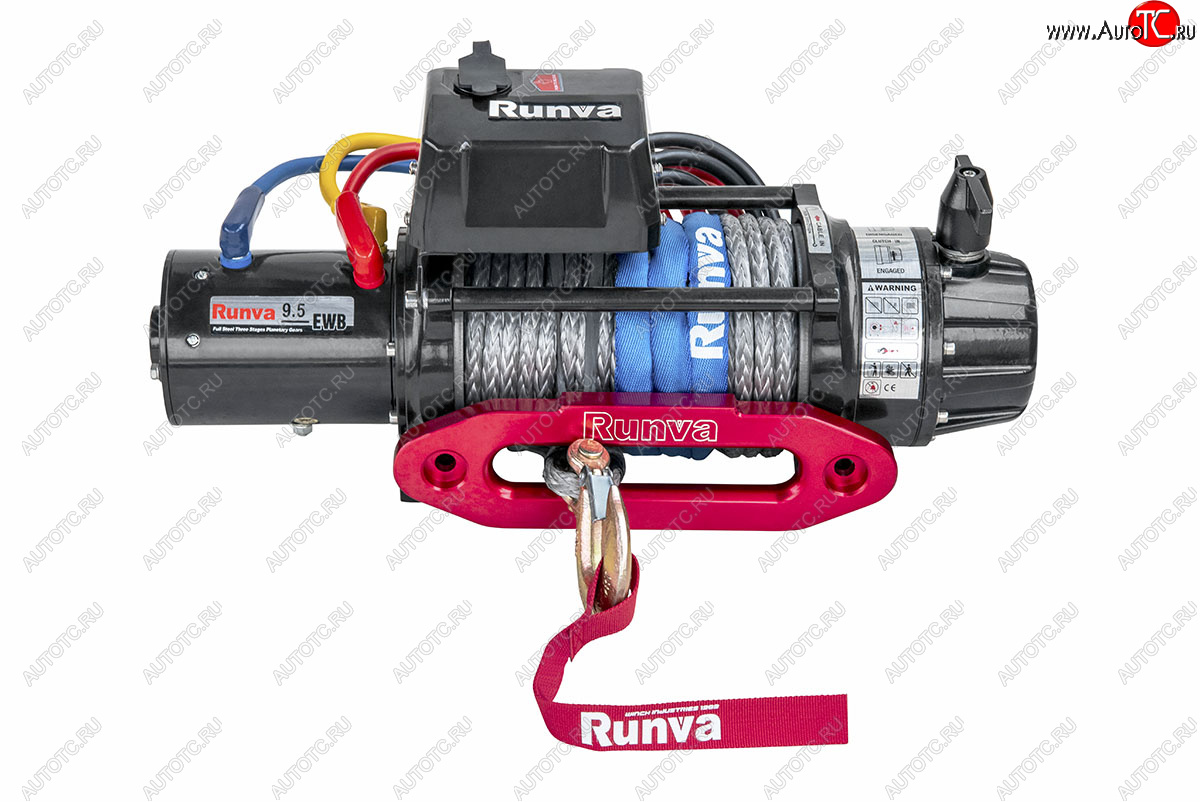 74 389 р. Лебёдка электрическая 9500 lbs 4350 кг Runva (влагозащищенная) Baltmotors Striker 500 (2008-2025) (синтетический трос)  с доставкой в г. Вологда