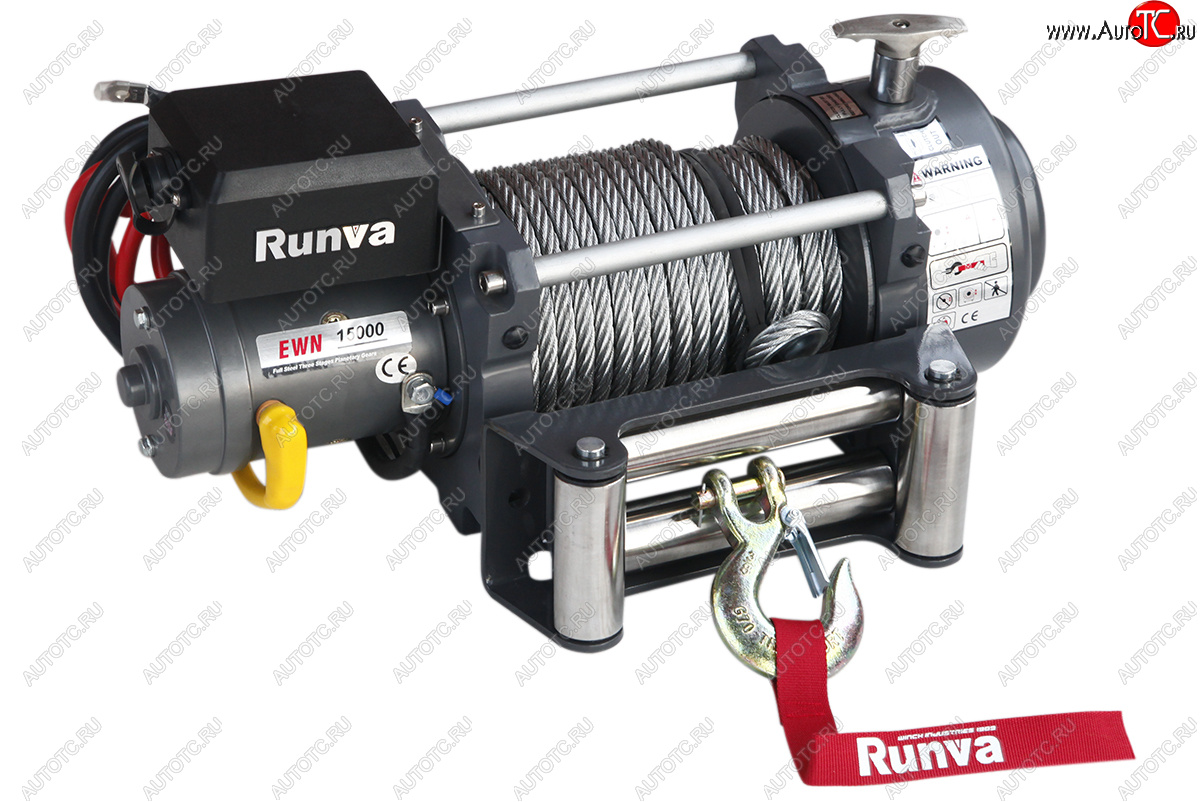 91 609 р. Лебёдка электрическая (индустр.) 15000 lbs 6800 кг Runva (24v) SWM G01F (2018-2025) (стальной трос)  с доставкой в г. Вологда