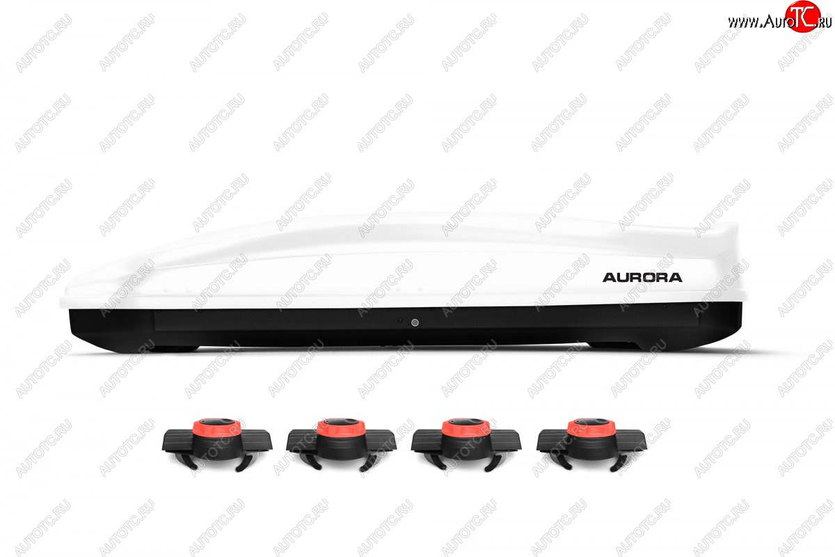 24 099 р. Багажный бокс AURORA (560 л/213x84x42 см, двусторонний, крепление краб) на крышу   (White LC)  с доставкой в г. Вологда