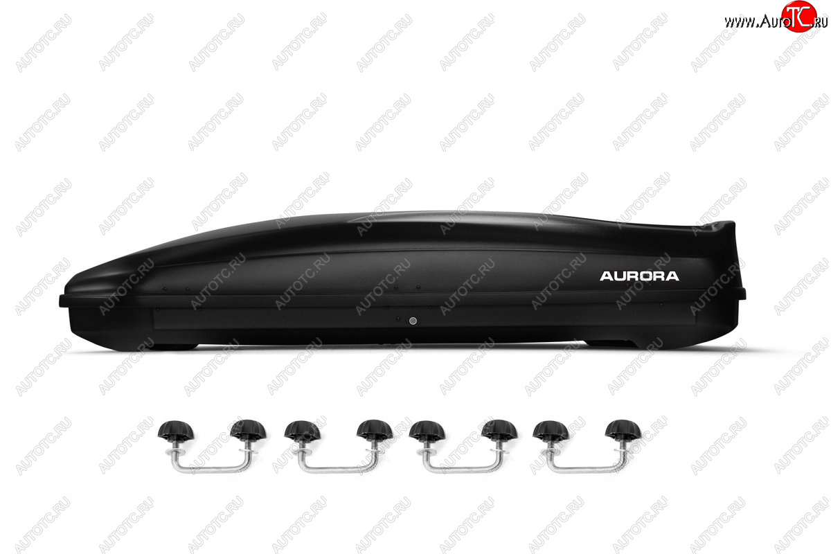 22 399 р. Багажный бокс AURORA (560 л/213x84x42 см, двусторонний, крепление скоба) на крышу   (Black LC)  с доставкой в г. Вологда