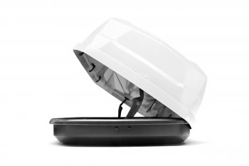 39 799 р. Багажный бокс CYBORT CarNet (460 л/206x86x40 см, двухсторонний, быстросъемные крепления краб) на крышу Lifan 630 (2013-2014) (белый матовый с защитным покрытием Raptor)  с доставкой в г. Вологда. Увеличить фотографию 2