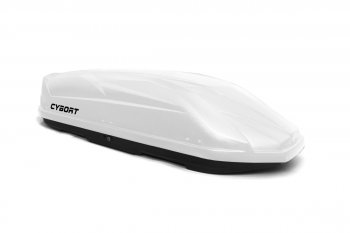 39 799 р. Багажный бокс CYBORT CarNet (460 л/206x86x40 см, двухсторонний, быстросъемные крепления краб) на крышу Lifan 630 (2013-2014) (белый матовый с защитным покрытием Raptor)  с доставкой в г. Вологда. Увеличить фотографию 9