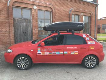 27 599 р. Автобокс LEVEL Касатка (450 л. 190х80х45 см)   (Черный)  с доставкой в г. Вологда. Увеличить фотографию 2