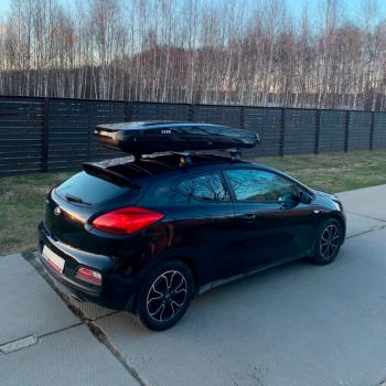 67 999 р. Багажный бокс (460 л 217х86х32 см, двусторонний) LUX MAJOR   (серый металлик)  с доставкой в г. Вологда. Увеличить фотографию 15